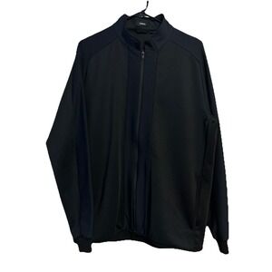 Theory LARGE Lightweight Mens‎ Full Zip Two Tone Black/Blue Jacket